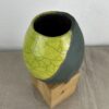 lime green Raku vase